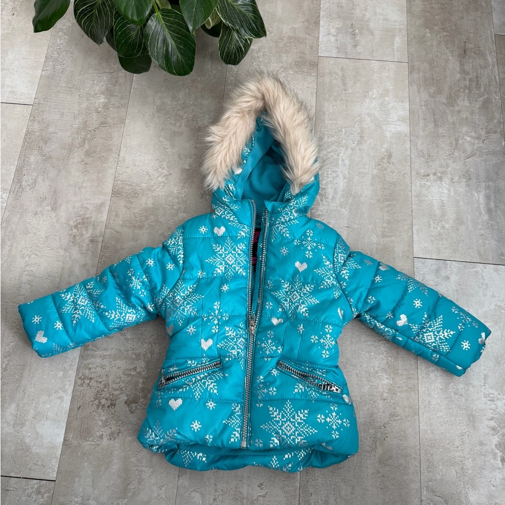 Kids Blue Snowflake Winter Jacket